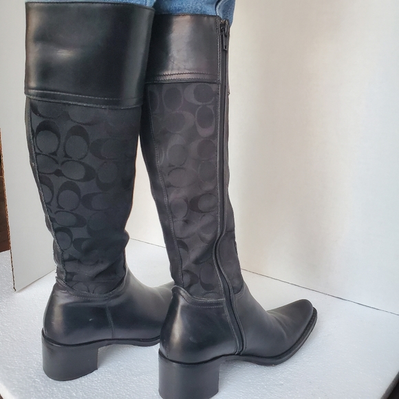 Leather Signature Coach boots 7 - Picture 3 of 4